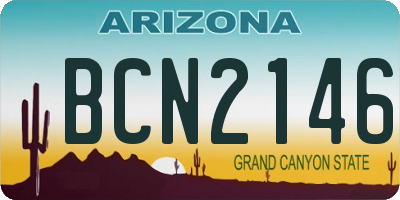 AZ license plate BCN2146