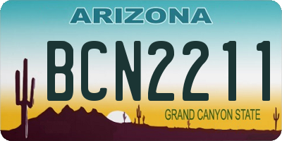 AZ license plate BCN2211