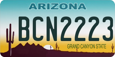 AZ license plate BCN2223