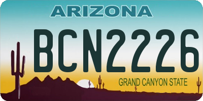 AZ license plate BCN2226