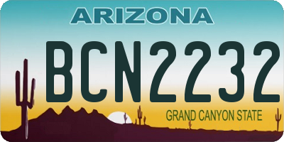 AZ license plate BCN2232