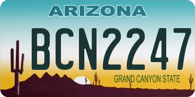 AZ license plate BCN2247