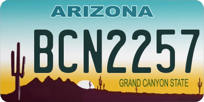 AZ license plate BCN2257