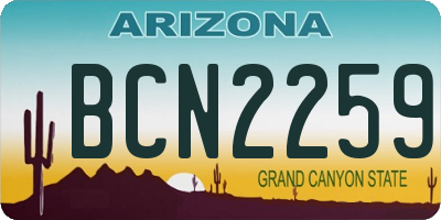 AZ license plate BCN2259