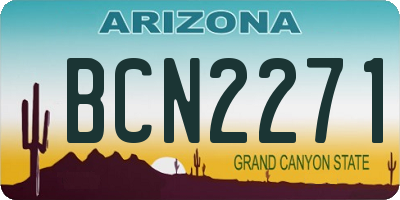 AZ license plate BCN2271