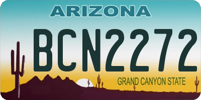 AZ license plate BCN2272