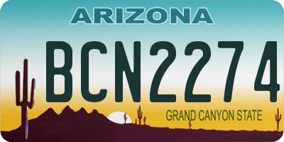 AZ license plate BCN2274