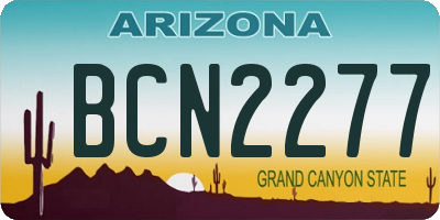 AZ license plate BCN2277