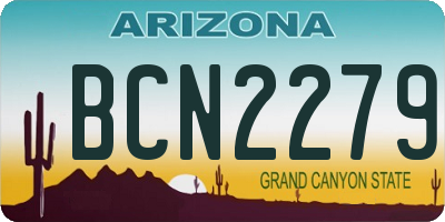 AZ license plate BCN2279