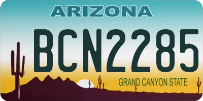 AZ license plate BCN2285