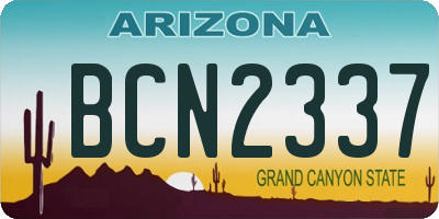 AZ license plate BCN2337