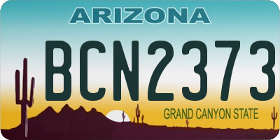 AZ license plate BCN2373