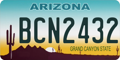 AZ license plate BCN2432