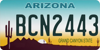 AZ license plate BCN2443