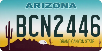 AZ license plate BCN2446