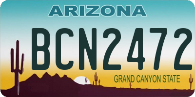 AZ license plate BCN2472