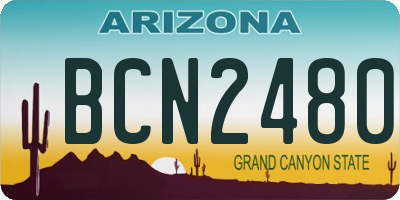 AZ license plate BCN2480