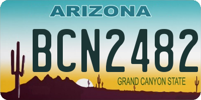 AZ license plate BCN2482