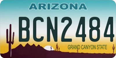 AZ license plate BCN2484