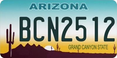 AZ license plate BCN2512