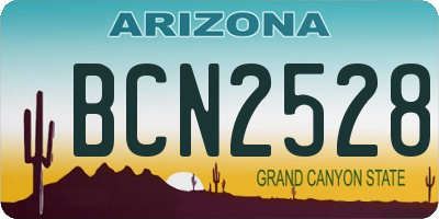 AZ license plate BCN2528