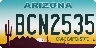 AZ license plate BCN2535