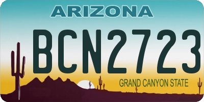 AZ license plate BCN2723