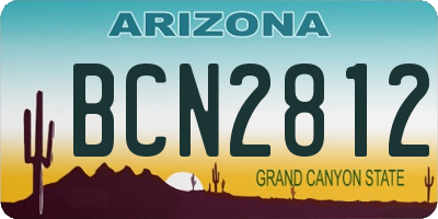 AZ license plate BCN2812