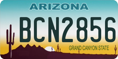 AZ license plate BCN2856