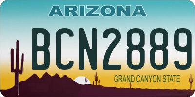 AZ license plate BCN2889