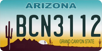 AZ license plate BCN3112