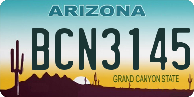 AZ license plate BCN3145