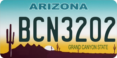 AZ license plate BCN3202