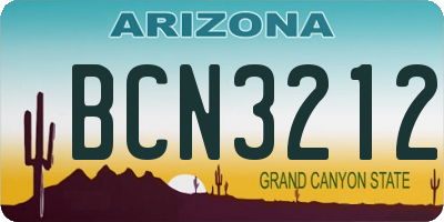 AZ license plate BCN3212