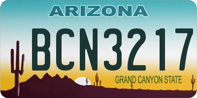 AZ license plate BCN3217