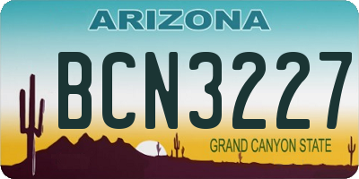 AZ license plate BCN3227