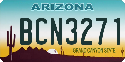 AZ license plate BCN3271