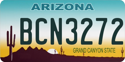 AZ license plate BCN3272