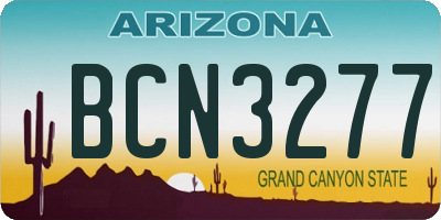 AZ license plate BCN3277