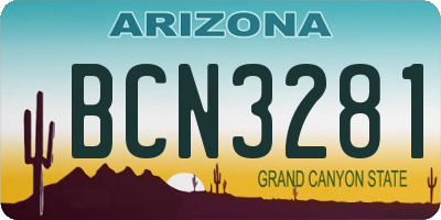 AZ license plate BCN3281