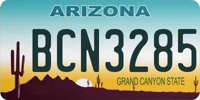 AZ license plate BCN3285