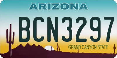 AZ license plate BCN3297