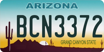 AZ license plate BCN3372