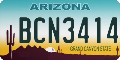 AZ license plate BCN3414