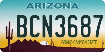 AZ license plate BCN3687