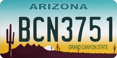 AZ license plate BCN3751