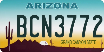 AZ license plate BCN3772