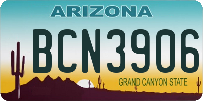 AZ license plate BCN3906