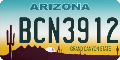 AZ license plate BCN3912