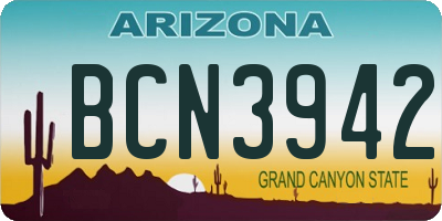 AZ license plate BCN3942